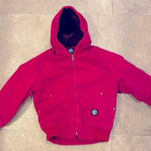 Youth Small Polar King winter coat - dark pink color